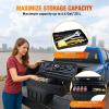 Nilight Truck Bed Tool Box Left Drivers Side Truck Tool Box Fit for Ford F-150 1999-2014 ABS Swing Case Truck Bed Storage Box with Lockable Lid Waterproof Wheel Well Toolbox Black(For Dodge Ram 1500 2500 2002-2018 Driver Side)
