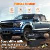 Nilight Truck Bed Tool Box Left Drivers Side Truck Tool Box Fit for Ford F-150 1999-2014 ABS Swing Case Truck Bed Storage Box with Lockable Lid Waterproof Wheel Well Toolbox Black(For Ford F-150 2015 – 2021 Driver Side)