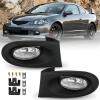Nilight Fog Lights Assembly Compatible with 2002 2003 2004 Acura RSX Left Driver and Right Passenger Side Amber Lens w/H11 12V 55W Bulbs(2002-2004 Acura RSX Clear)