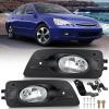 Nilight Fog Lights Assembly Compatible with 2002 2003 2004 Acura RSX Left Driver and Right Passenger Side Amber Lens w/H11 12V 55W Bulbs(2006-2007 Honda Accord)
