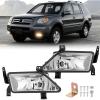 Nilight Fog Lights Assembly Compatible with 2002 2003 2004 Acura RSX Left Driver and Right Passenger Side Amber Lens w/H11 12V 55W Bulbs(2006-2008 Honda Pilot)