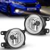 Nilight Fog Lights Assembly Compatible with 2002 2003 2004 Acura RSX Left Driver and Right Passenger Side Amber Lens w/H11 12V 55W Bulbs(2013-2021 Honda Civic/2015-2020 Honda Fit)