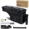 Nilight Truck Bed Tool Box Left Drivers Side Truck Tool Box Fit for Ford F-150 1999-2014 ABS Swing Case Truck Bed Storage Box with Lockable Lid Waterproof Wheel Well Toolbox Black(For Ford F-150 1999-2014 Passenger Side)