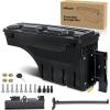 Nilight Truck Bed Tool Box Left Drivers Side Truck Tool Box Fit for Ford F-150 1999-2014 ABS Swing Case Truck Bed Storage Box with Lockable Lid Waterproof Wheel Well Toolbox Black(For Silverado Sierra 2007-2018 Passenger Side)