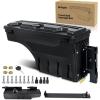 Nilight Truck Bed Tool Box Left Drivers Side Truck Tool Box Fit for Ford F-150 1999-2014 ABS Swing Case Truck Bed Storage Box with Lockable Lid Waterproof Wheel Well Toolbox Black(For Ford F-250/350 1999-2016 Passenger Side)