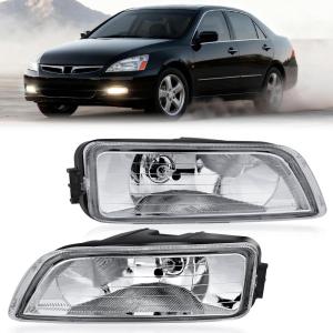 Nilight Fog Lights Assembly Compatible with 2002 2003 2004 Acura RSX Left Driver and Right Passenger Side Amber Lens w/H11 12V 55W Bulbs(2003-2007 honda accord/2004-2008 acura)