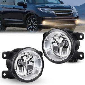 Nilight Fog Lights Assembly Compatible with 2002 2003 2004 Acura RSX Left Driver and Right Passenger Side Amber Lens w/H11 12V 55W Bulbs(2013-2018 Honda&Acura)