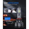 Nilight H4/9003/HB2 Bulbs, Halogen Replacement High Low Dual Bulbs, Compact Size, 6000K Cool White, 2-Pack(9006/HB4)