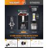 Nilight H4/9003/HB2 Bulbs, Halogen Replacement High Low Dual Bulbs, Compact Size, 6000K Cool White, 2-Pack(H4/9003/HB2)