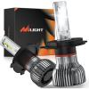 Nilight H4/9003/HB2 Bulbs, Halogen Replacement High Low Dual Bulbs, Compact Size, 6000K Cool White, 2-Pack(H4/9003/HB2)