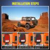 Nilight Tail Light Covers, 2PCS Black Rear Brake Light Guards Protector Exterior Accessories for 1997-2006 Jeep Wrangler TJ