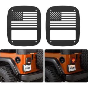 Nilight Tail Light Covers, 2PCS Black Rear Brake Light Guards Protector Exterior Accessories for 1997-2006 Jeep Wrangler TJ
