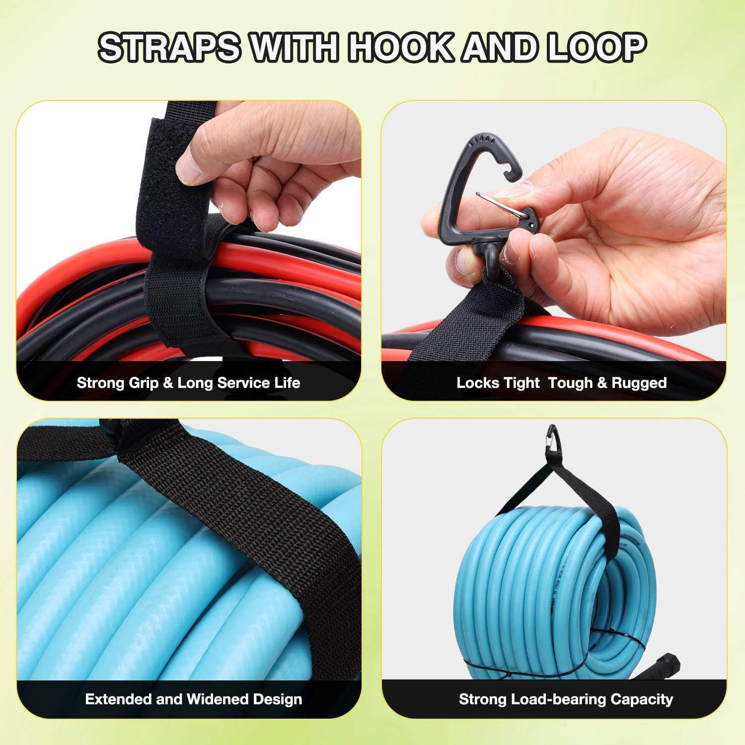 image:imageNilight 3 Pack RV Hose Storage Bag Waterproof Utility Bag with Visible Cover amp Dual Zipper Closure RV Storage and Organization for Sewer Fresh Water Hoses Electrical Cords Camper Tools Accessories4 PCS BlueBlackYellowGreen