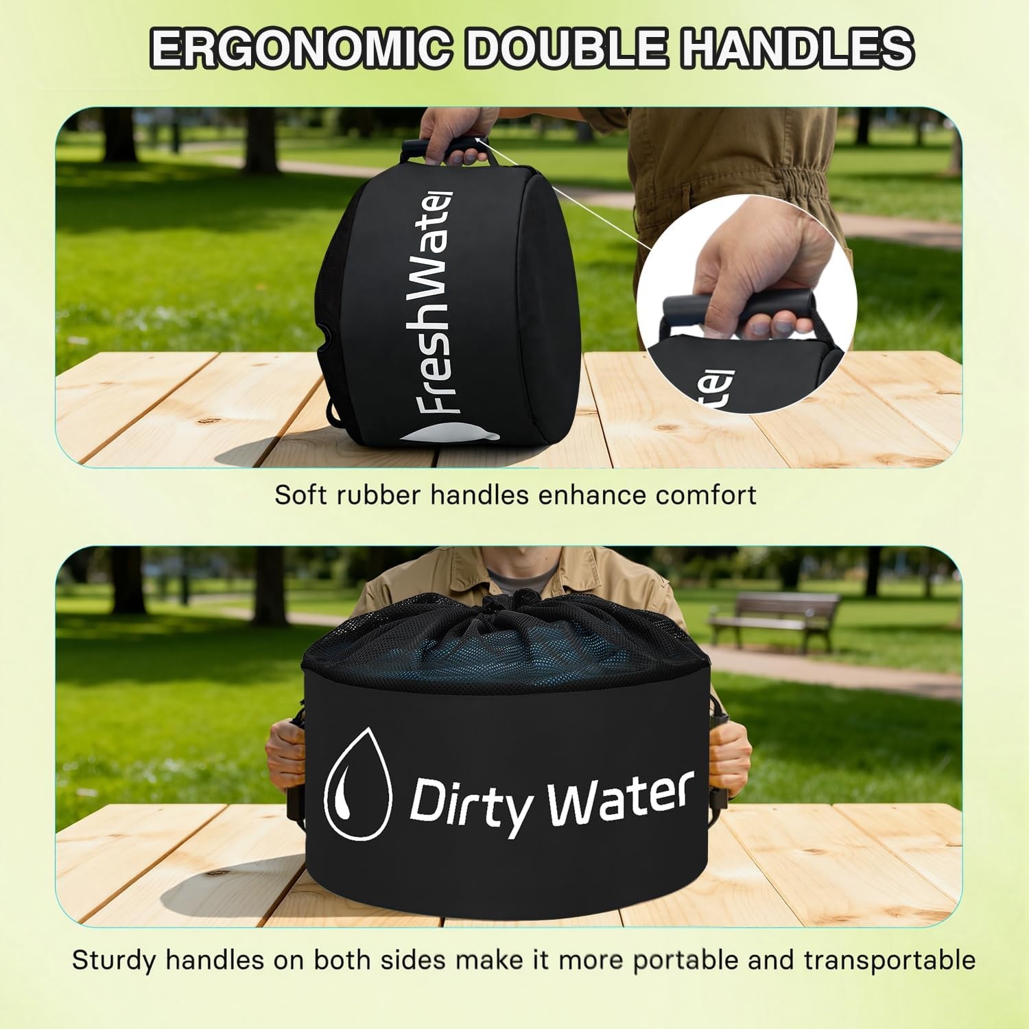 image:imageNilight 3 Pack RV Hose Storage Bag Waterproof Utility Bag with Visible Cover amp Dual Zipper Closure RV Storage and Organization for Sewer Fresh Water Hoses Electrical Cords Camper Tools Accessories1 PC Black
