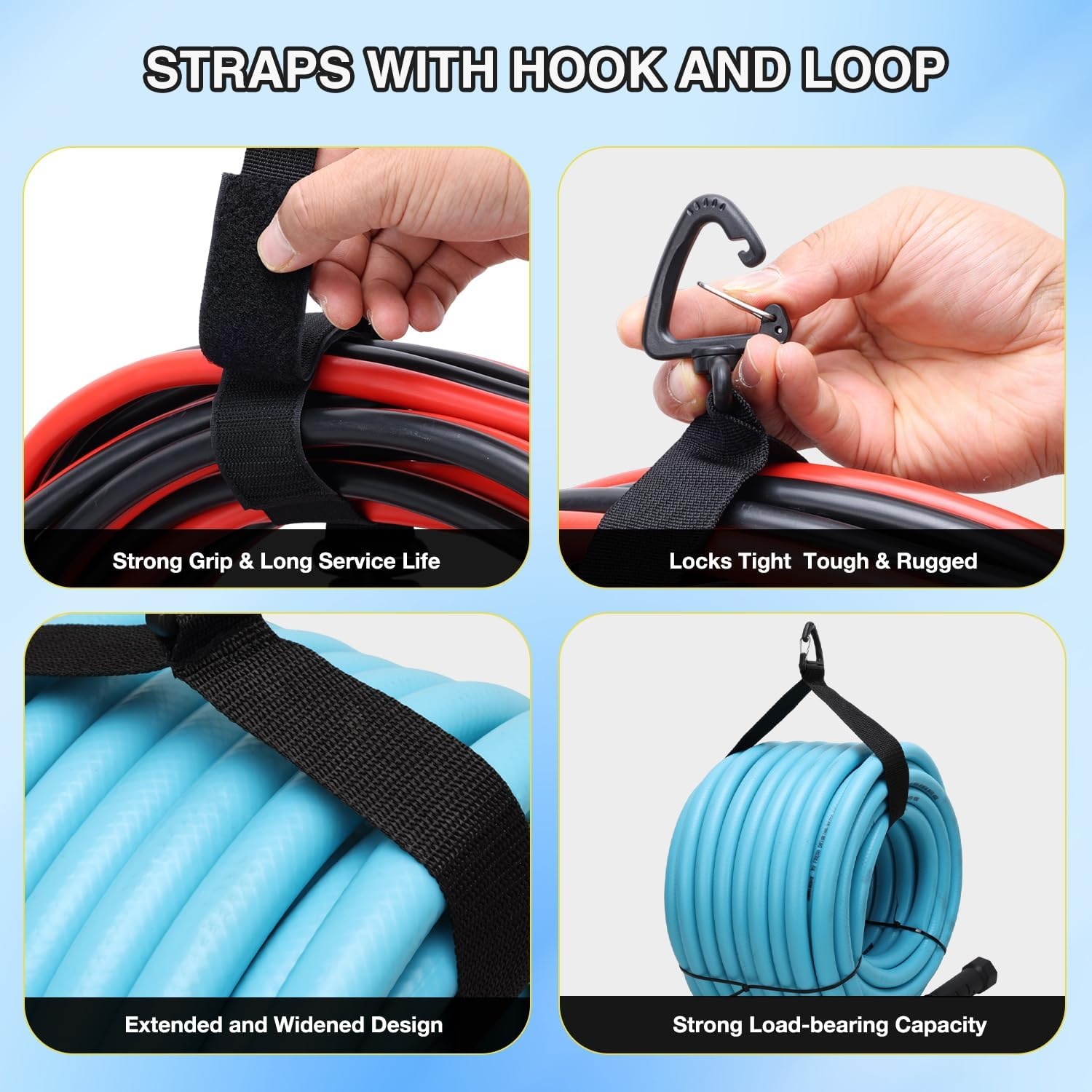 image:imageNilight 3 Pack RV Hose Storage Bag Waterproof Utility Bag with Visible Cover amp Dual Zipper Closure RV Storage and Organization for Sewer Fresh Water Hoses Electrical Cords Camper Tools Accessories3 PCS BlueBlackYellow