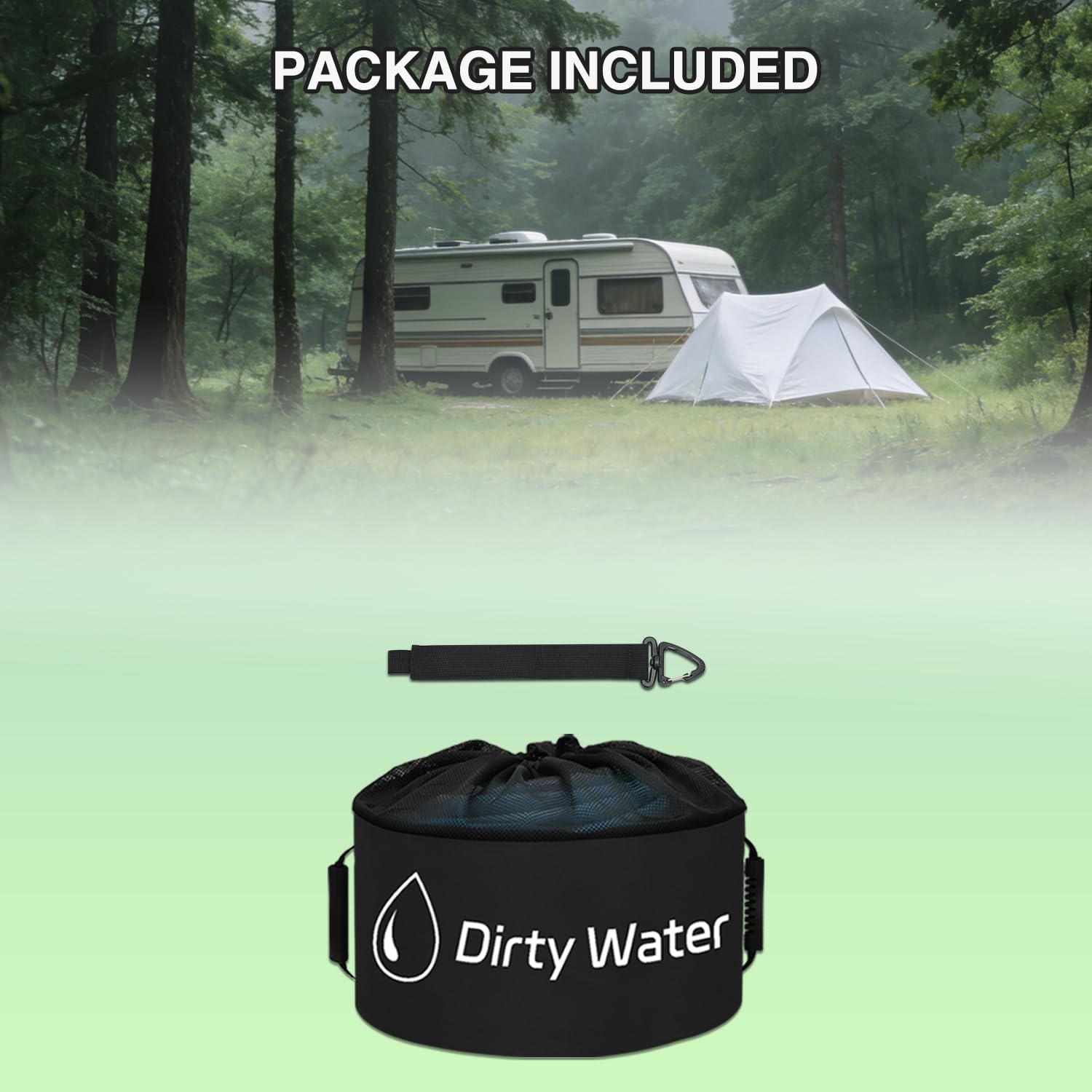 image:imageNilight 3 Pack RV Hose Storage Bag Waterproof Utility Bag with Visible Cover amp Dual Zipper Closure RV Storage and Organization for Sewer Fresh Water Hoses Electrical Cords Camper Tools Accessories1 PC Black