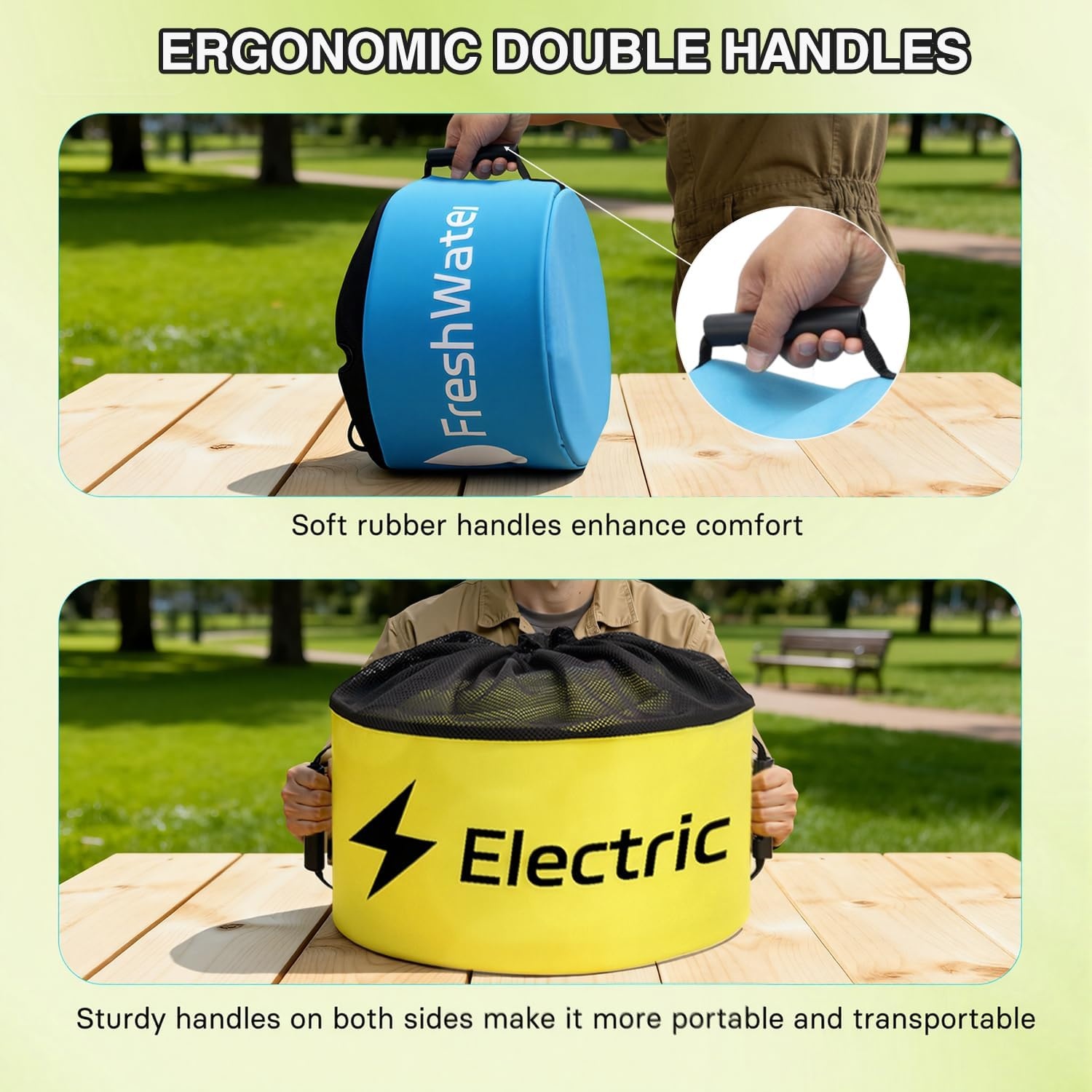 image:imageNilight 3 Pack RV Hose Storage Bag Waterproof Utility Bag with Visible Cover amp Dual Zipper Closure RV Storage and Organization for Sewer Fresh Water Hoses Electrical Cords Camper Tools Accessories3 PCS BlueBlackYellow