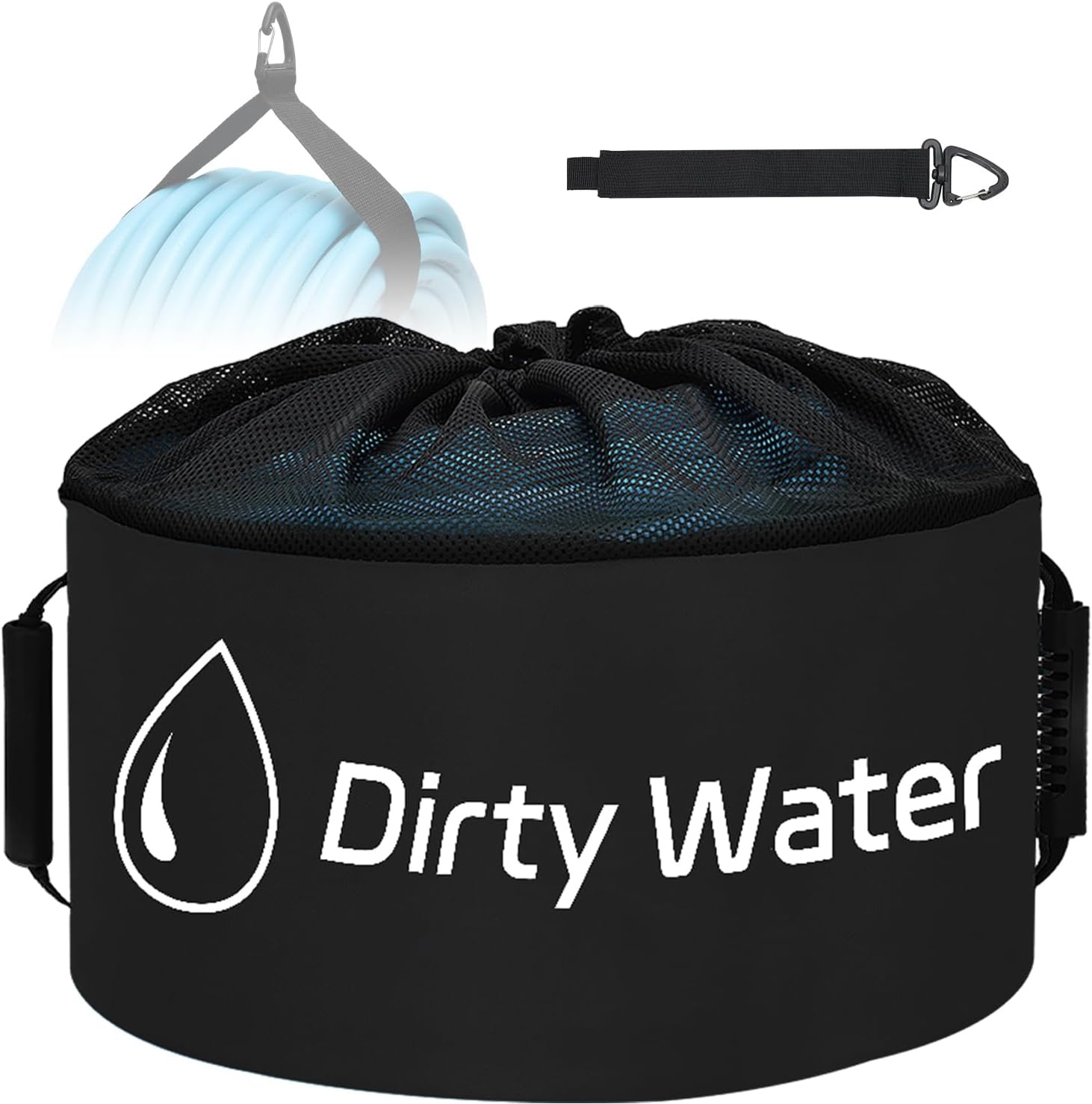 image:imageNilight 3 Pack RV Hose Storage Bag Waterproof Utility Bag with Visible Cover amp Dual Zipper Closure RV Storage and Organization for Sewer Fresh Water Hoses Electrical Cords Camper Tools Accessories1 PC Black