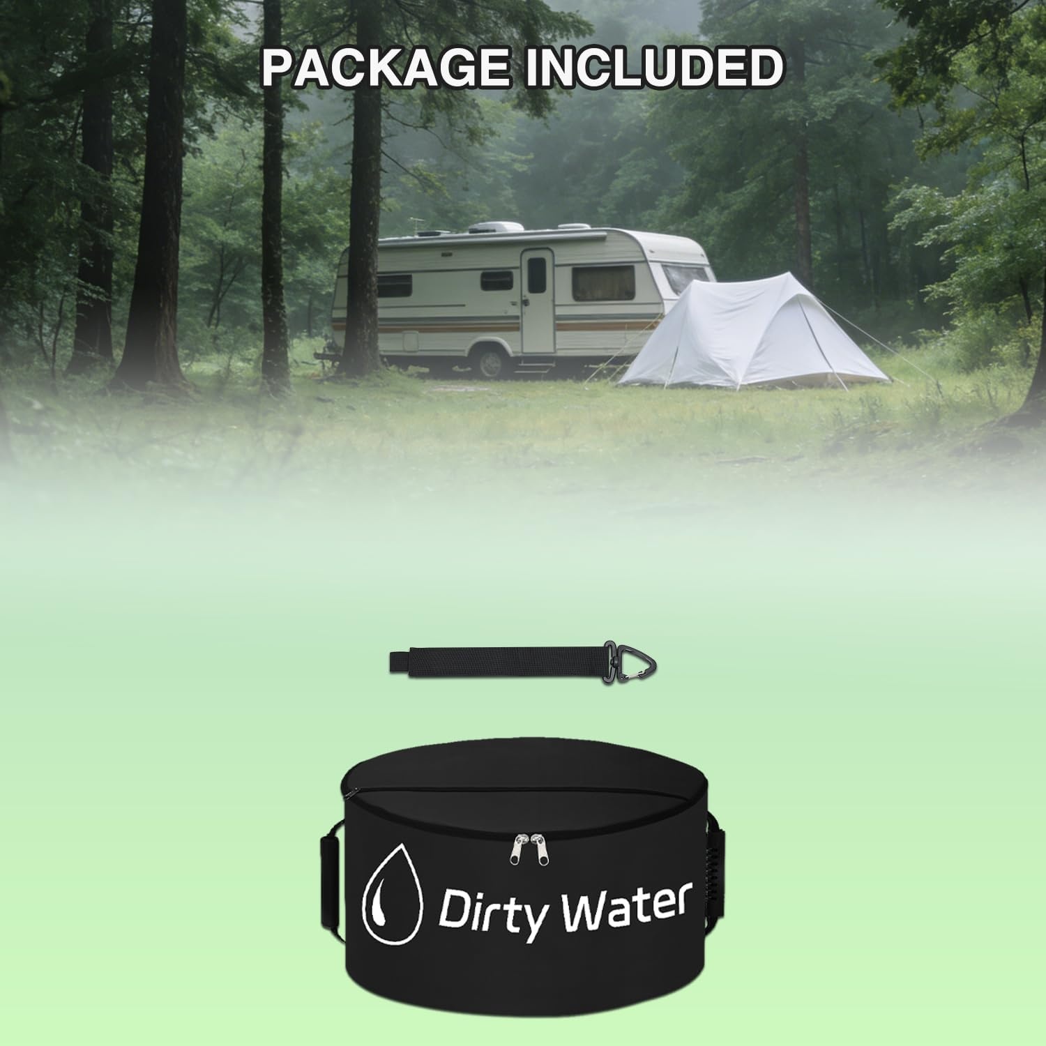 image:imageNilight 3 Pack RV Hose Storage Bag Waterproof Utility Bag with Visible Cover amp Dual Zipper Closure RV Storage and Organization for Sewer Fresh Water Hoses Electrical Cords Camper Tools Accessories1 PC Black