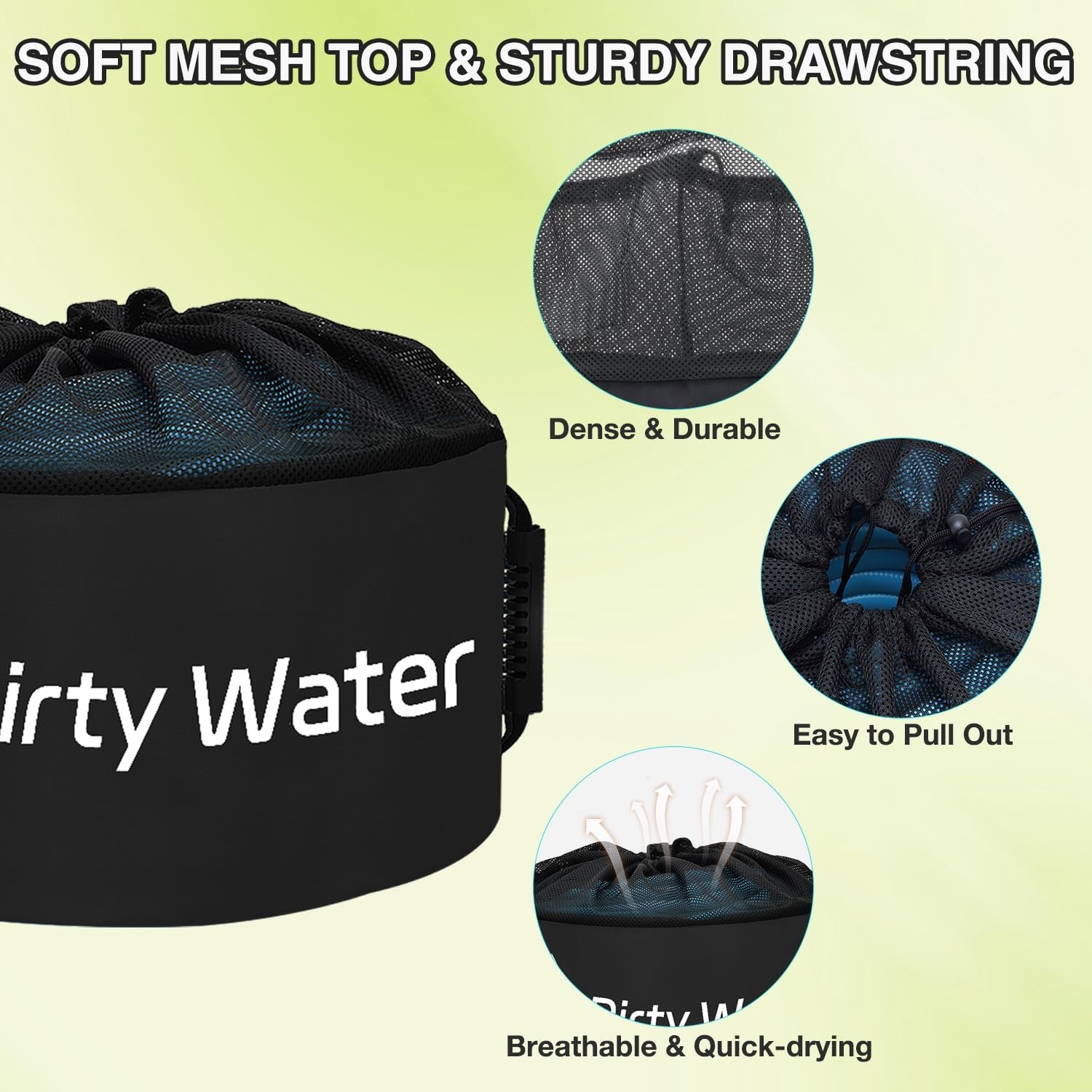 image:imageNilight 3 Pack RV Hose Storage Bag Waterproof Utility Bag with Visible Cover amp Dual Zipper Closure RV Storage and Organization for Sewer Fresh Water Hoses Electrical Cords Camper Tools Accessories1 PC Black