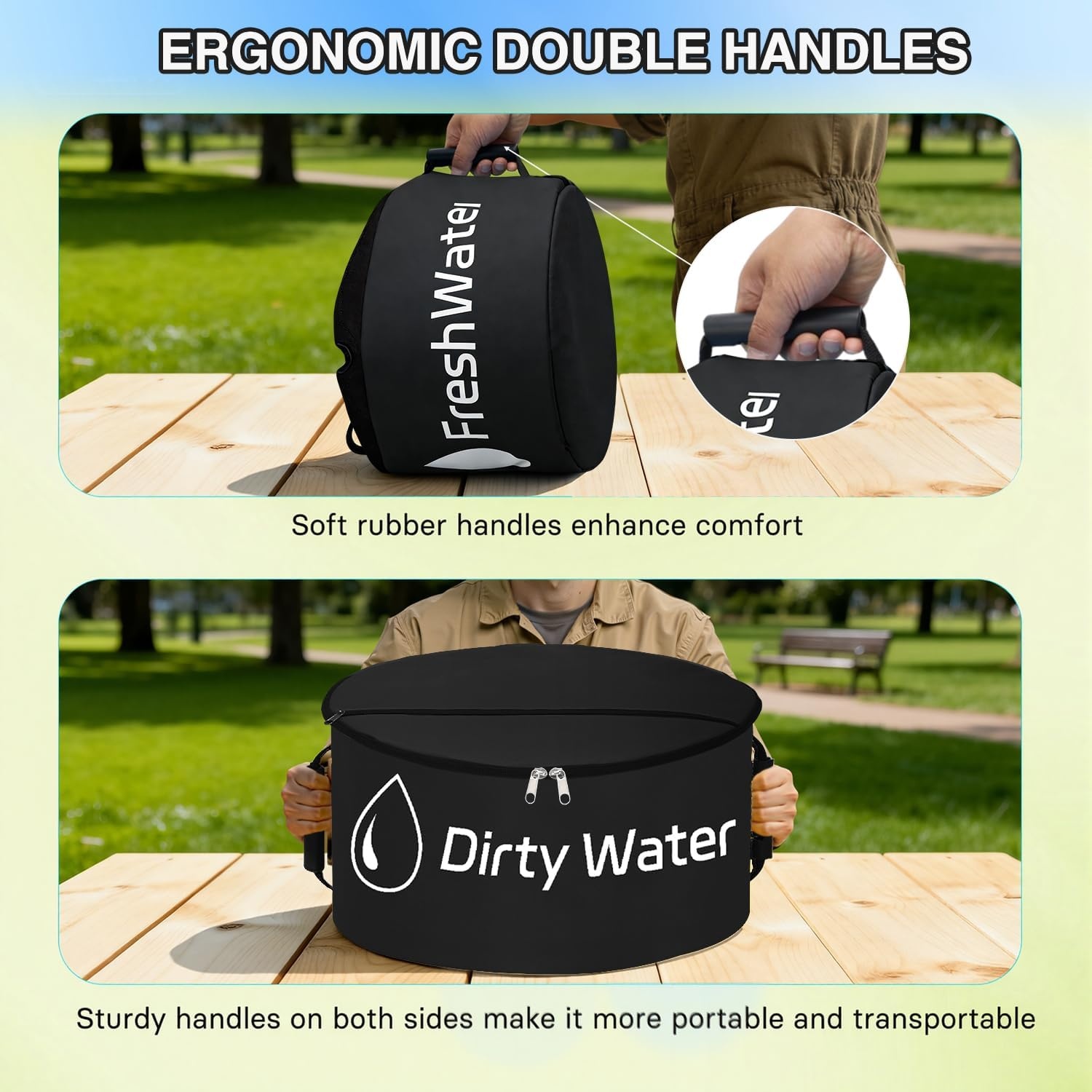 image:imageNilight 3 Pack RV Hose Storage Bag Waterproof Utility Bag with Visible Cover amp Dual Zipper Closure RV Storage and Organization for Sewer Fresh Water Hoses Electrical Cords Camper Tools Accessories1 PC Black