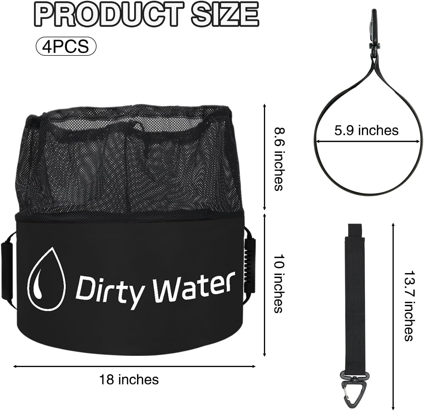 image:imageNilight 3 Pack RV Hose Storage Bag Waterproof Utility Bag with Visible Cover amp Dual Zipper Closure RV Storage and Organization for Sewer Fresh Water Hoses Electrical Cords Camper Tools Accessories3 PCS BlueBlackYellow