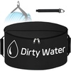 Nilight 3 Pack RV Hose Storage Bag, Waterproof Utility Bag with Visible Cover & Dual Zipper Closure RV Storage and Organization for Sewer, Fresh Water Hoses Electrical Cords Camper Tools Accessories(1 PC  Black)